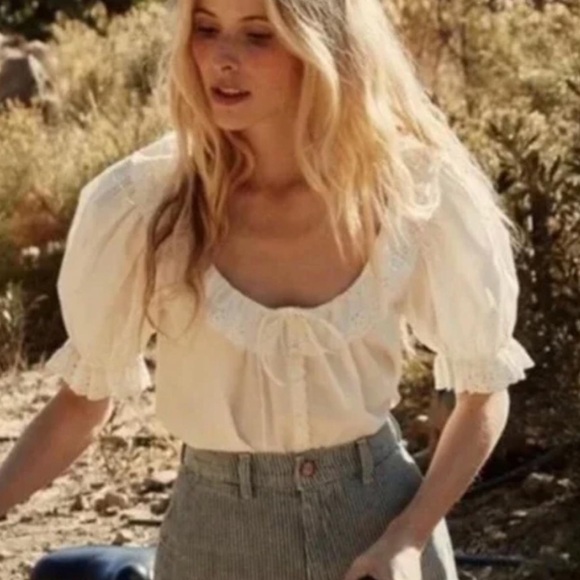 Doen Tops - Doen lazuli top white blouse medium